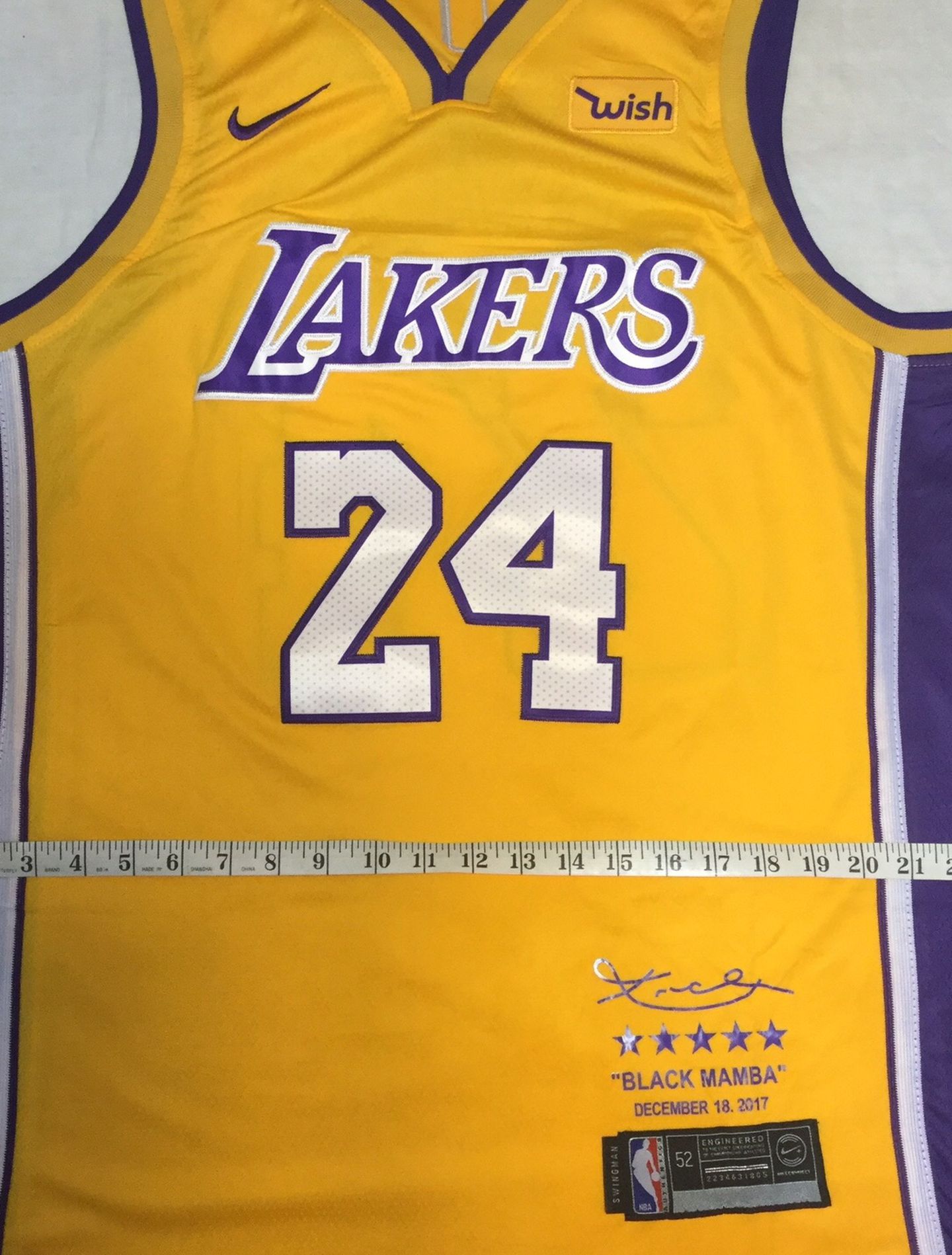 LA Lakers Jersey Kobe Bryant Brand New SIZE L/XL (52) THURSDAY PRICE ONLY