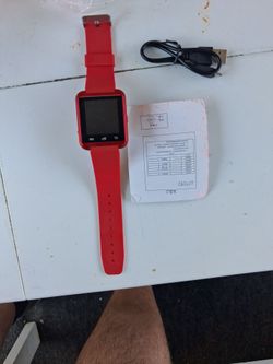 Red smart watch