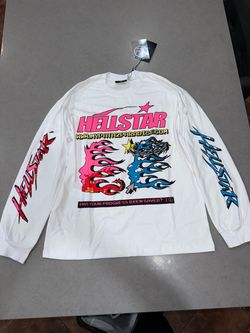 Hellstar Long Sleeve Graphic T-Shirt White size xl