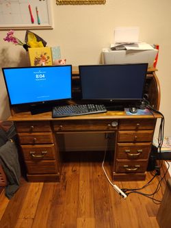Antique Roll Top Desk