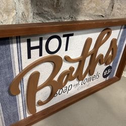 Bathroom Sign 12x24