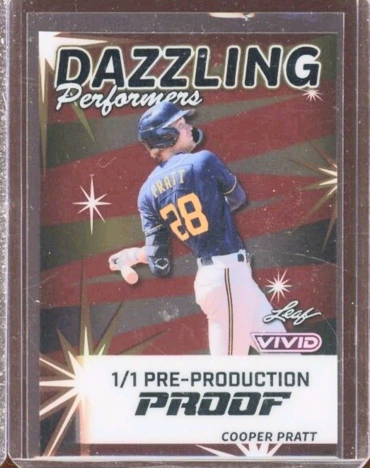 Really Nice Set Of Rookie, 1/1 Cards Cooper Pratt & Leodalis De Vries MINT
