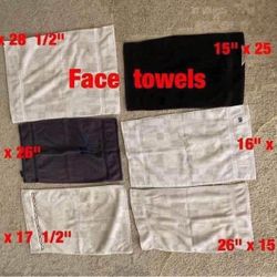Face  towels  -  $6  for  all