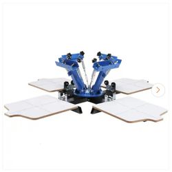 Complete 4 Color Station Screen Printer Station