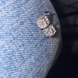 Mossainite cluster earrings