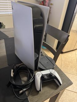 Original Digital PS5 with controller and stand OBO