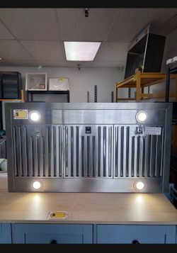 New Brano Voice Control 36" 900 CFM Convertible Insert Range Hood in Stainless Steel w/LED Light