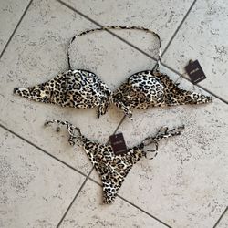 NEW Rio de Sol Bathing Suit, Size Small, Cheetah