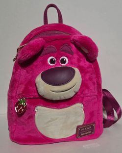 Loungefly Lotso Backpack used once excellent condition NEW WALLET $25