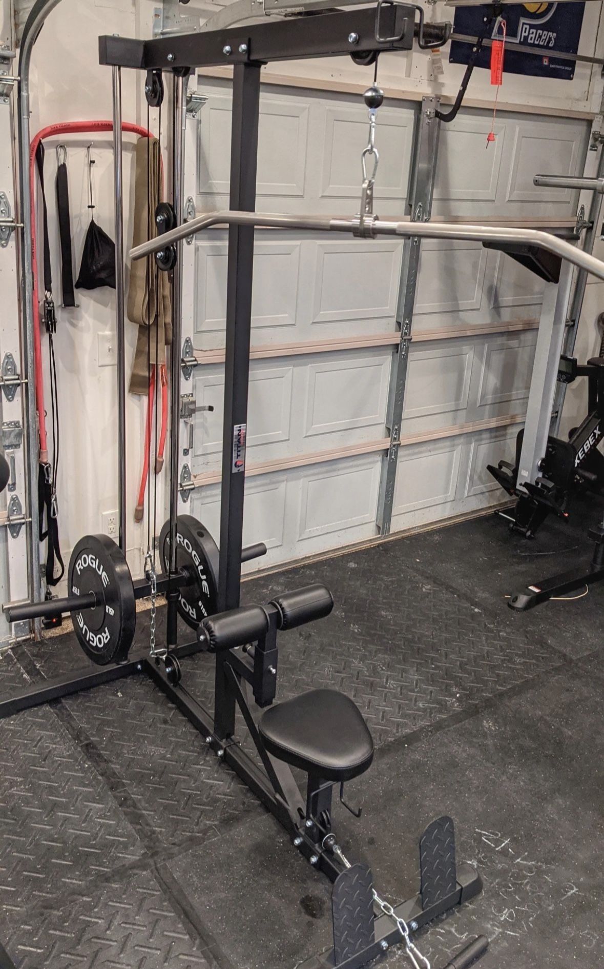 Titan Fitness Plate-Loaded Lat Tower V2 – Lightly Used