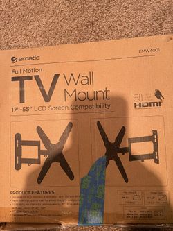 Ematic Full Motion TV Wall Mount 17”-55”