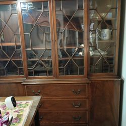 1960 Real Wood China Cabinet 