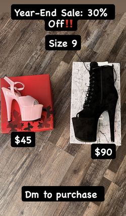 Size 9 Pleaser Shoes: Stripper Pole Dance Heels & Boots