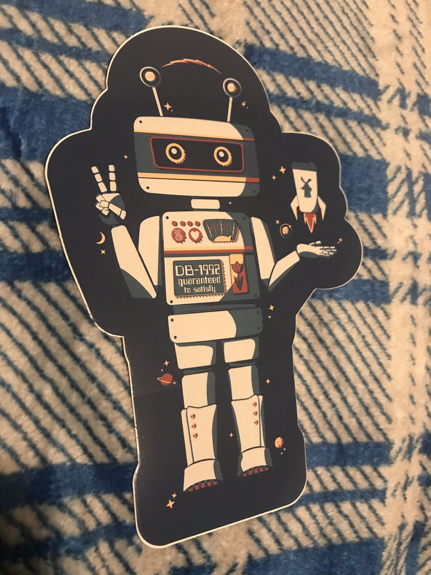 Robot Dutch Bros Sticker