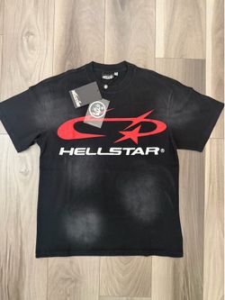 HELLSTAR Black Graphic Logo Men's Short Sleeve Crew Neck T-Shirt Size M