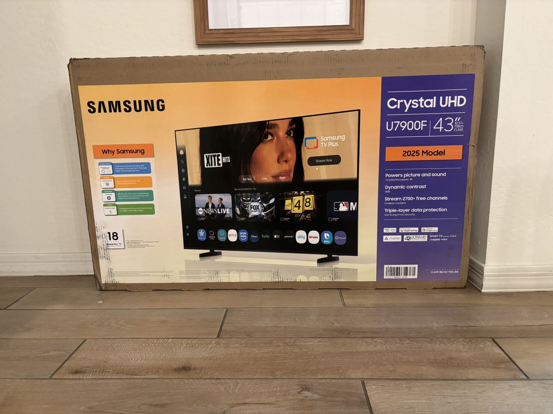 BRAND NEW SAMSUNG SMART CRYSTAL 43” TV