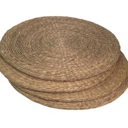 4 - Wicker Placemats Wall Decor 16” 