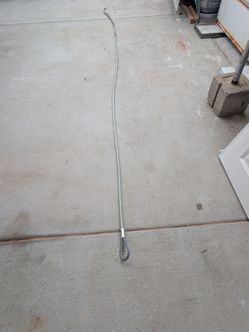 Very strong steel cable. Almost new 9 ft long