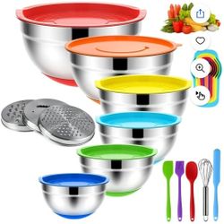 NEW Stainless Steel Mixing Bowls – 26 PCS