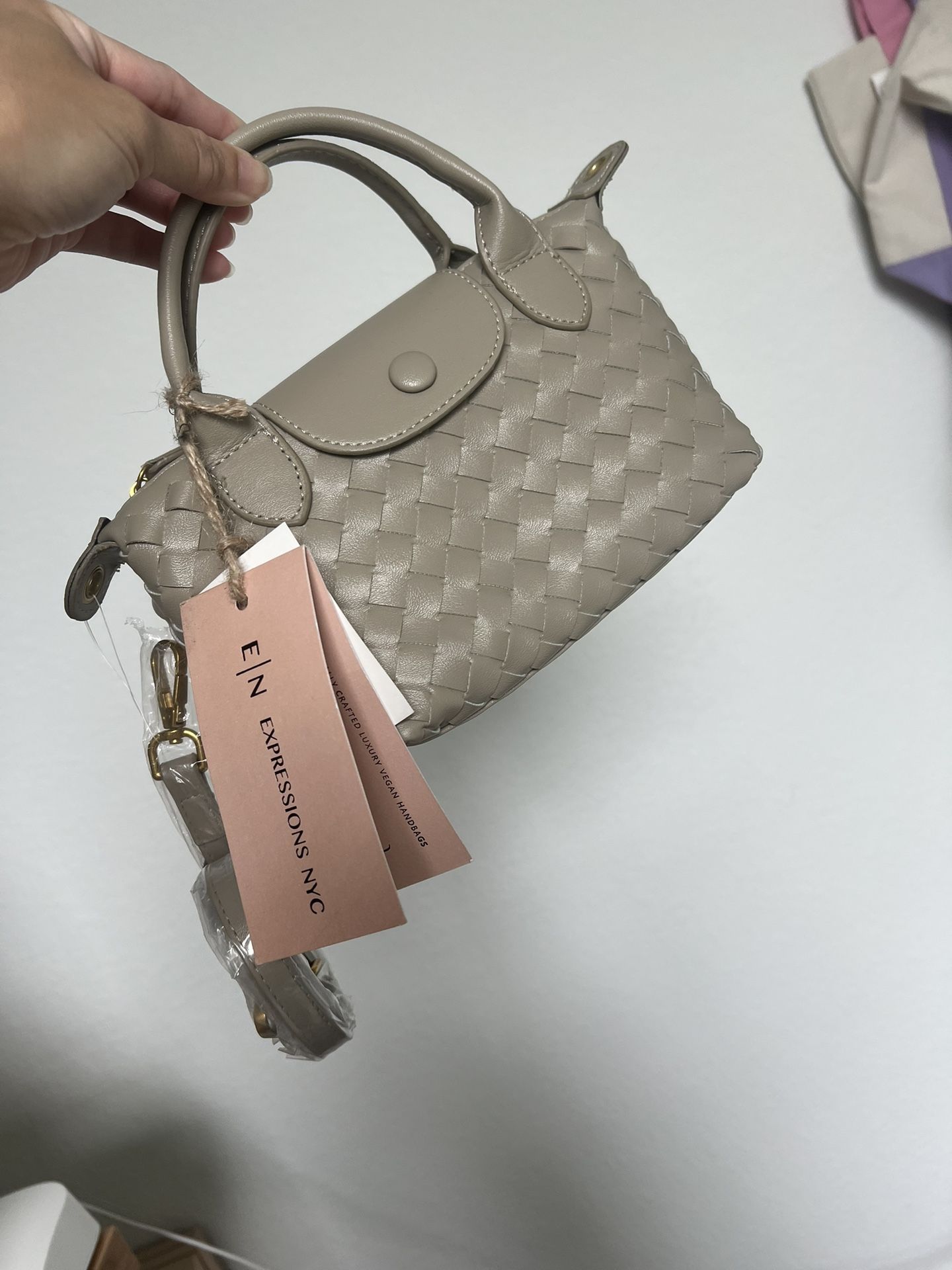 NWT- Longchamp Mini Le Pliage Pouch Bag DUPE