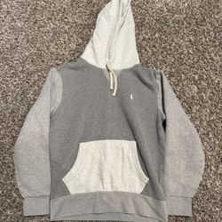 Grey & White Polo Ralph Lauren Hoodie(size small & negotiable)