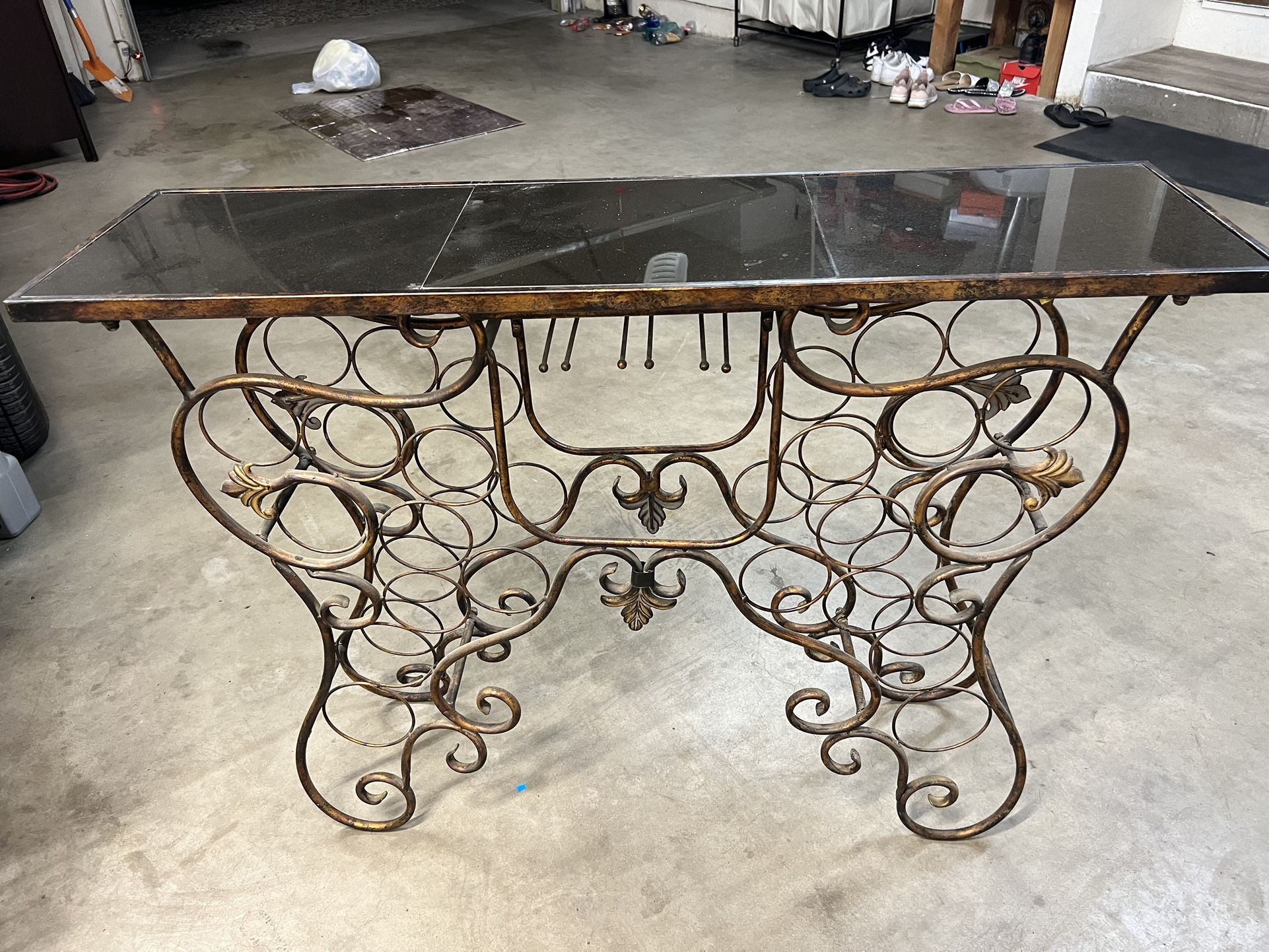 WINE RACK WITH TILE TOP