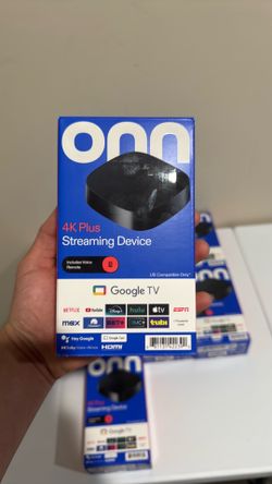 onn. 4K Plus Streaming Device Google TV Voice Remote Wi‑Fi 6 16GB 4K HDR