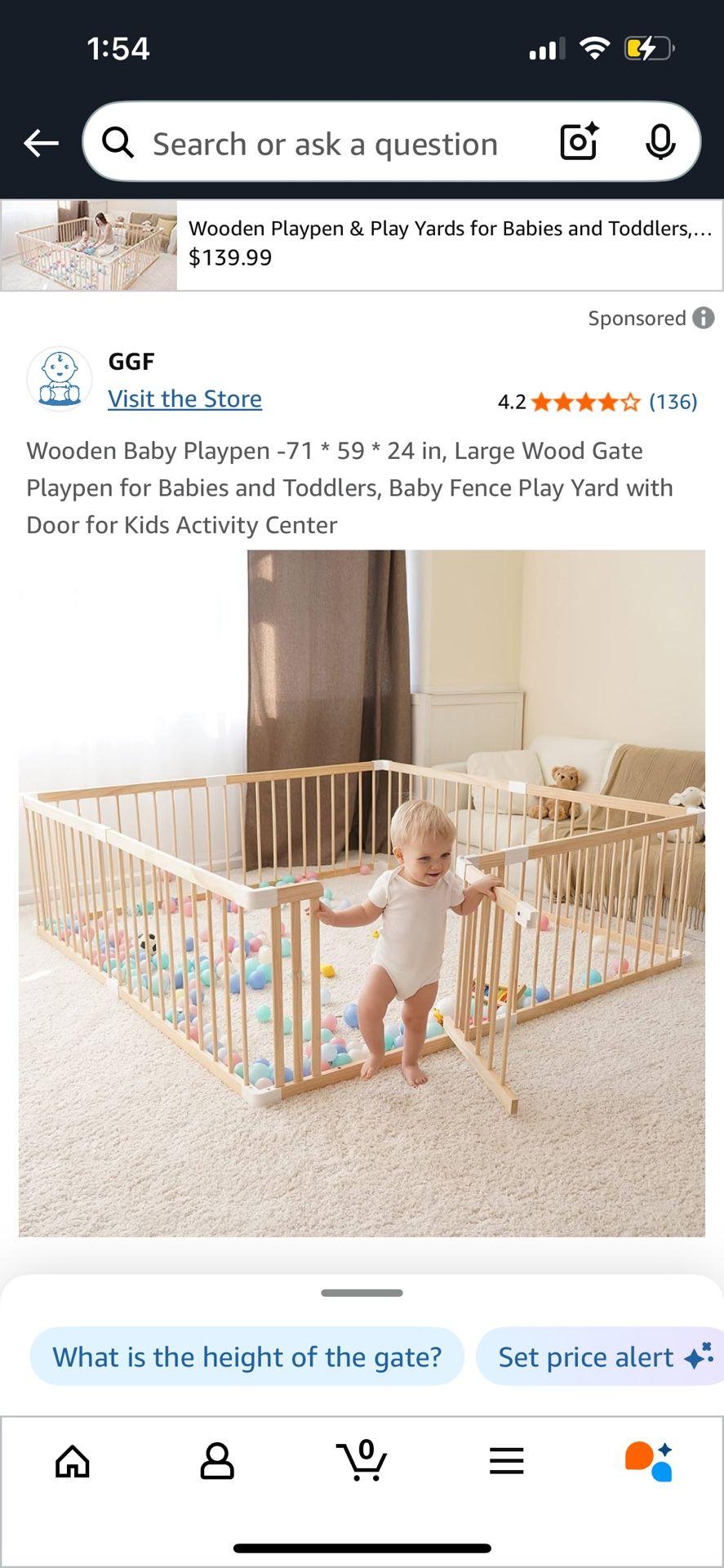 Wooden Baby Playpen, BRAND NEW