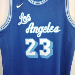 Blue Nike LeBron James Lakers Jersey In Youth
