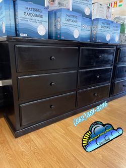 Six drawer dresser pinewood black chest new cajonera Comoda nueva
