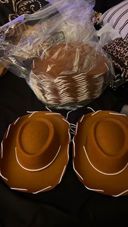 BNWT cowboy costume, woody hats