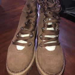 Steve Madden Brown Boots With White Fur