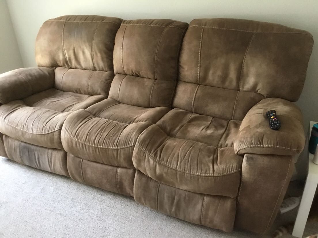 Light brown RECLINING couch