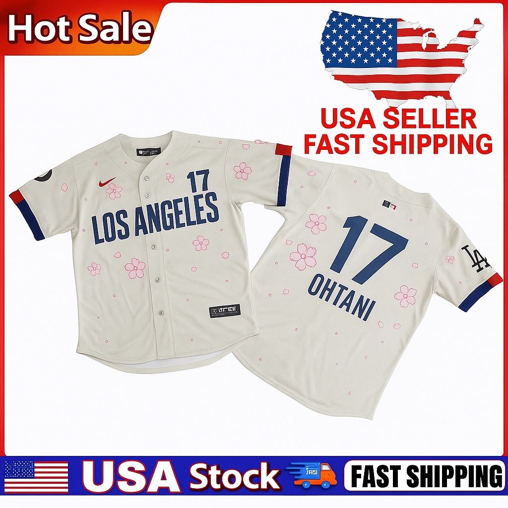 NEW Shohei Ohtani #17 Dodgers Cream 2025 City Connect Tokyo Series Jersey Large