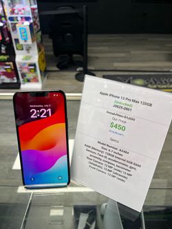 iPhone 13 Pro Max 128GB Unlocked Black J0625-2801