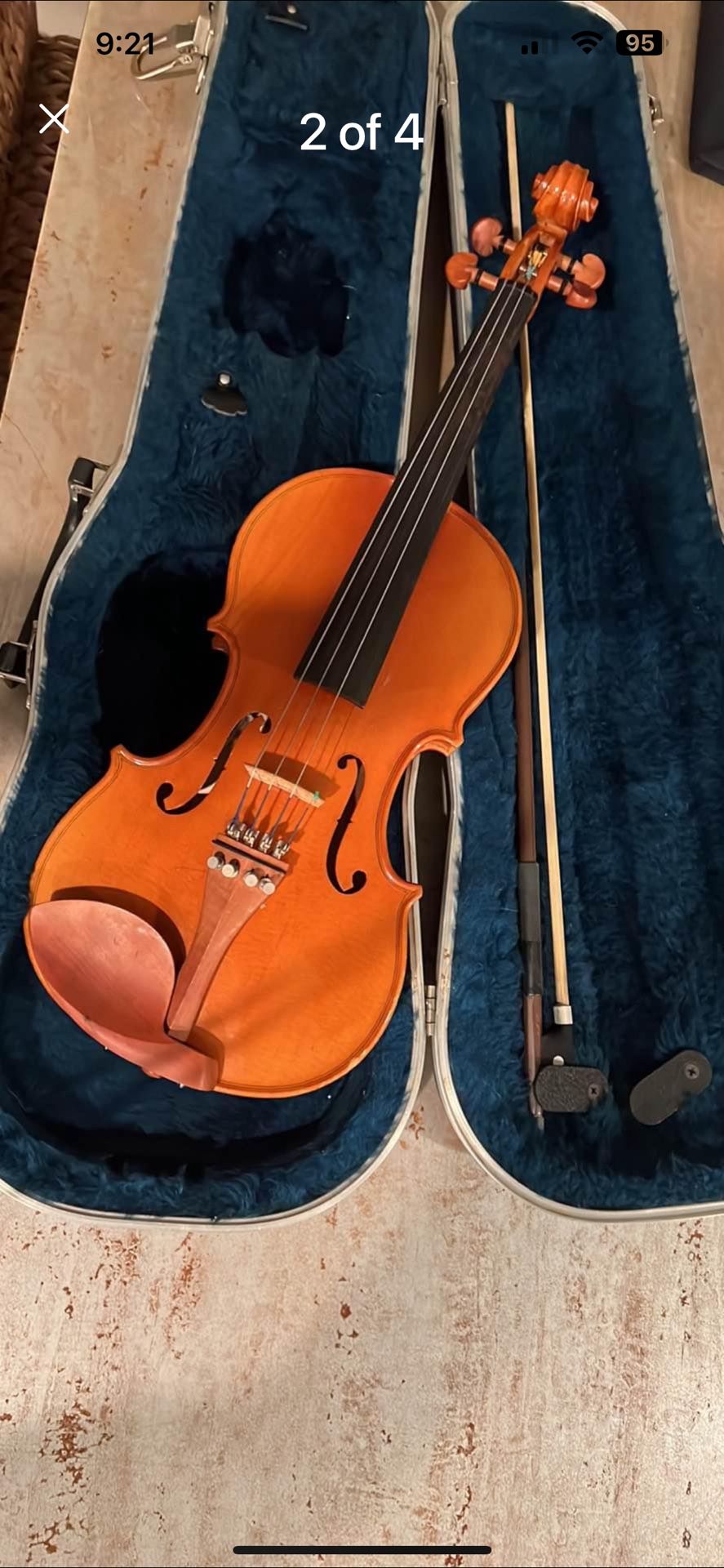 Violin C.Becker 9000 3/4 with now and SKB case
