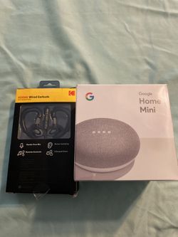 Google mini chalk / headphones