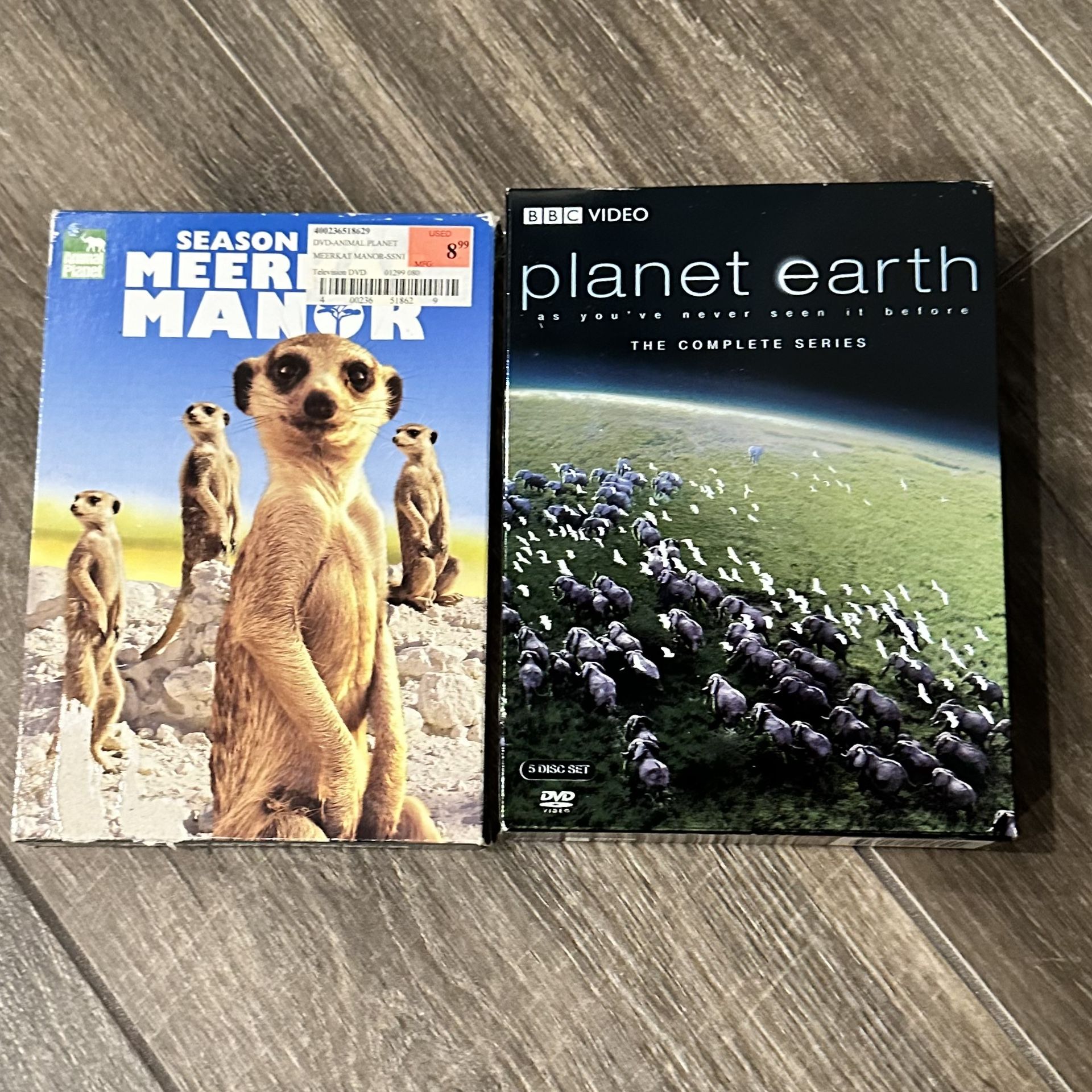 Planet Earth The Complete Series (5 DVDs) and 2 DVDs Meerkat Manor by Animal Planet