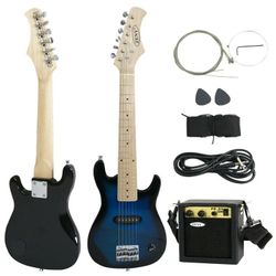 30" Kids Electric Guitar, Stratocaster, 5W Amplifier, Beginner, 1 Pack