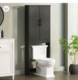 Over-the-Toilet Storage Cabinet Black
