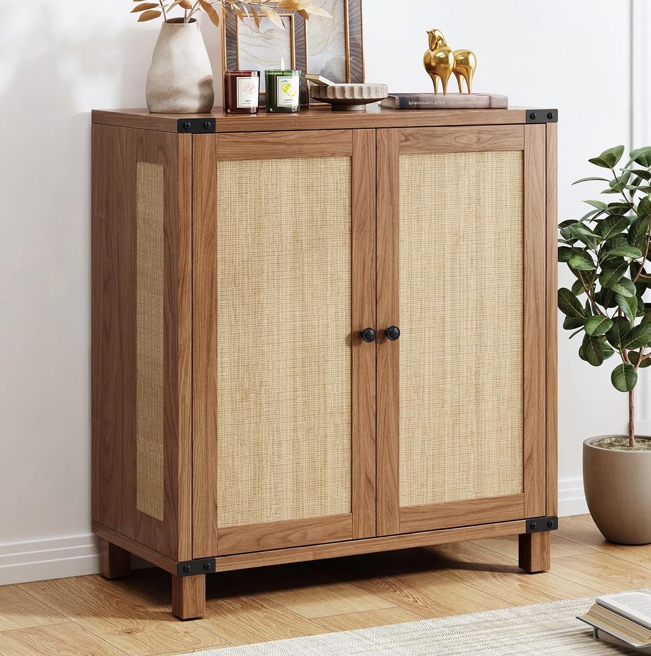 Modern Wood Accent Cabinet – Great Storage!