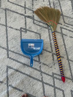 Traditional Grass Broom + Dustpan – $8