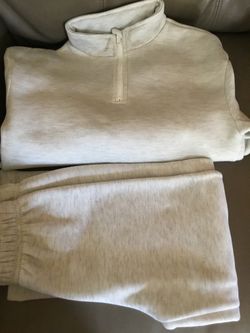Quarter-Zip Sweatshirt and Sweatpants Set