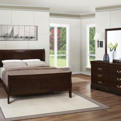 4 PC BEDROOM SET NEW IN BOX (MATTRESS AND CHEST SOLD SEPARATELY)