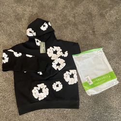 BLACK DENIM TEARS HOODIE SIZE L