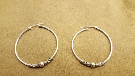 Sterling silver hoop earrings