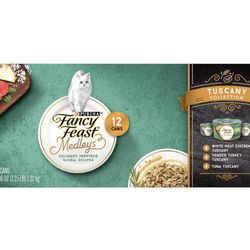 Purina Fancy Feast Medleys Tuscany Wet Cat Food Variety 12 Pack