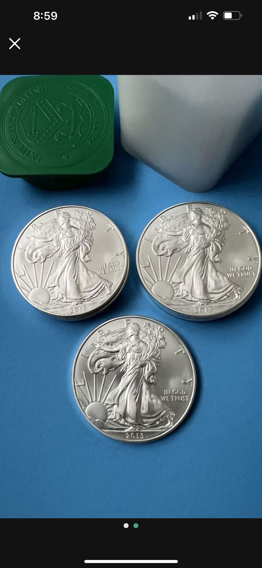 Silver Eagle 1 OZ Coins - United States - Liberty - Pack Of 20 . Eagles . Silver / gold / jewelry / eagle / pendant / necklace / money  / coin. Lowest