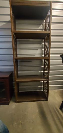 5-Shelf Bookcase with Mesh Side Panels