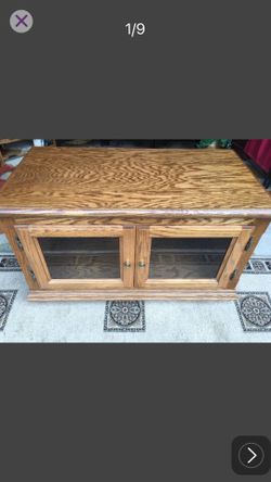 On Wheels, Vintage TV Cabinet, Wood - 34L x 17W x 19H - Excellent congition